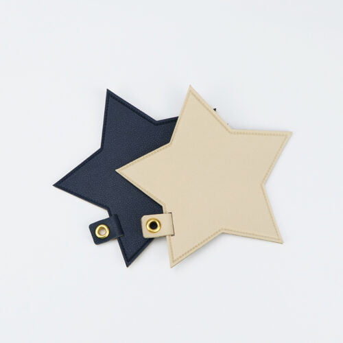 Customized Five-Pointed Star Cork & Leather Coaster