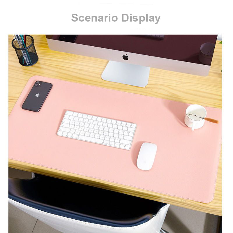 Pink & Gray Leather Laptop Keyboard Pad For Office - Image 2