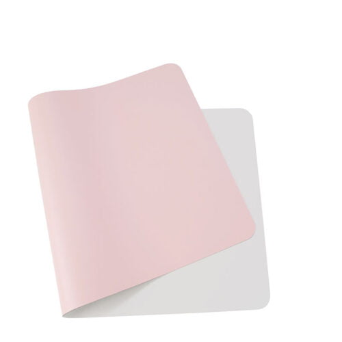 Pink & Gray Leather Laptop Keyboard Pad For Office