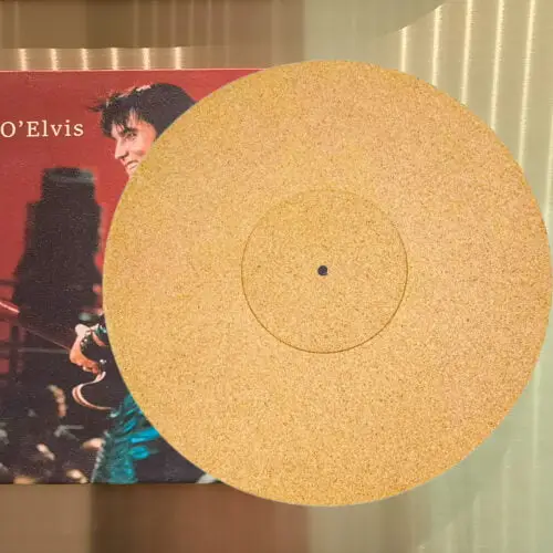 Custom Good Quality 100% Cork Turntable Slipmats For Vinyl Records